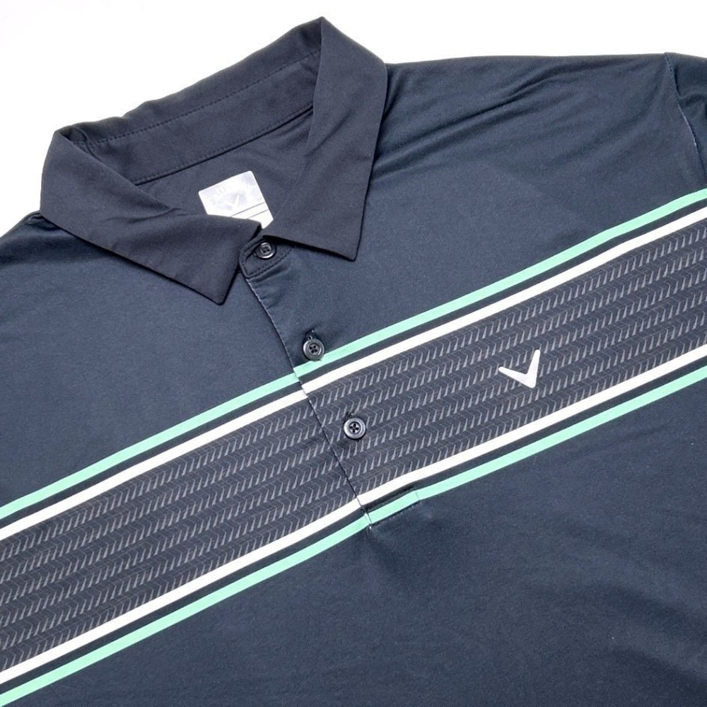 Callaway Mens Opti-Dri Performance Golf Polo Short Sleeve Shirt Size XL Black